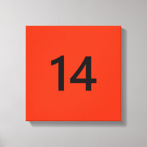 Legendário n.º 14 em laranja e preto