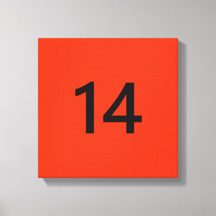 Impressão Em Tela Legendário n.º 14 em laranja e preto