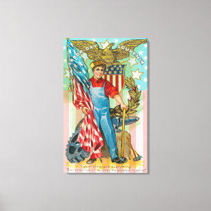 Impressão Em Tela Lembrança do Dia do Trabalhador