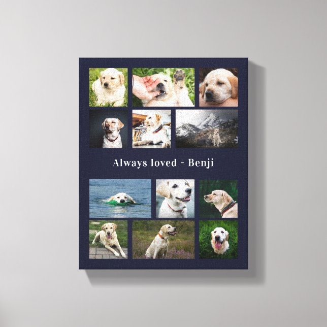 Impressão Em Tela Lembrança para Amantes de Animais de Estimação (Frente)
