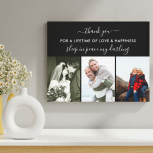 Impressão Em Tela Lembrar do Sono de Colagem de Fotos em Preto de Pa