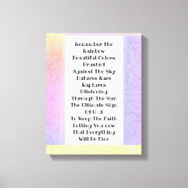 Impressão Em Tela Lembre-Se Do Arco-Íris