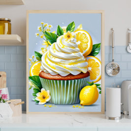 Impressão Em Tela Lemon Cupcake Kitchen & Bakery Arte de Parede Canv