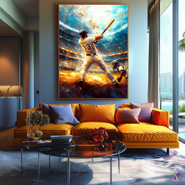 Impressão Em Tela Lendário Home Run - Dynamic Sports Art - Baseball
