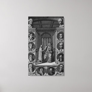 Impressão Em Tela Lendo uma letra à rainha Elizabeth mim