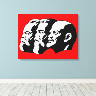 Impressão Em Tela Lenin, Marx, Engels, União Soviética, Comunismo