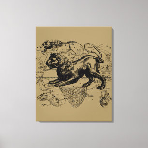 Impressão Em Tela Leo Constelle Hevelius 1690 julho 23 agosto 22