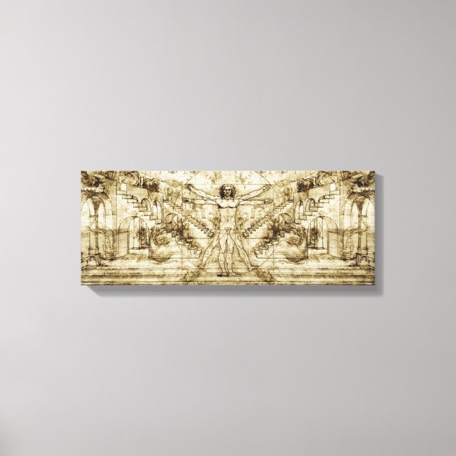 Impressão Em Tela Leonardo Da Vinci (Frente)