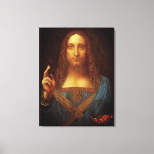Impressão Em Tela Leonardo da Vinci 1500 Salvator Mundi Belas Artes