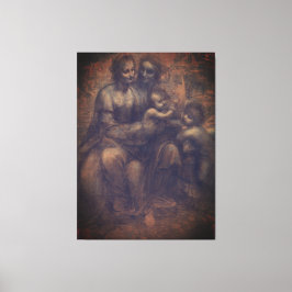 Impressão Em Tela Leonardo Da Vinci cartão Anna Terceiro mesmo