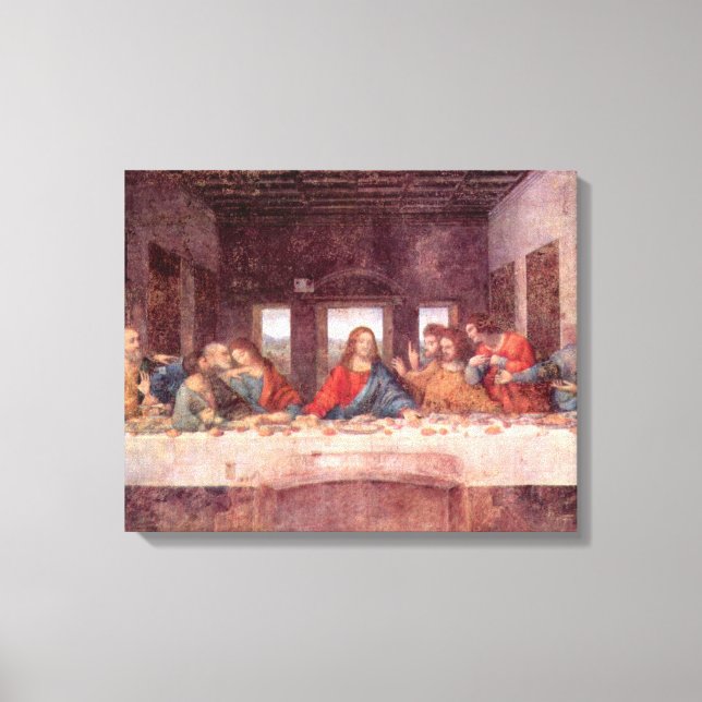 Impressão Em Tela Leonardo da Vinci é o último jantar (Frente)