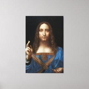 Impressão Em Tela Leonardo da Vinci's Salvator Mundi