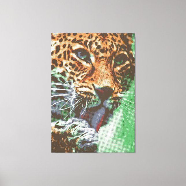 Impressão Em Tela Leopard Portrait (Frente)