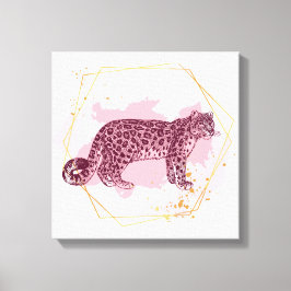 Impressão Em Tela Leopardo-da-neve