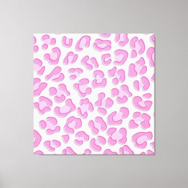 Impressão Em Tela Leopardo, Pink Line (Frente)