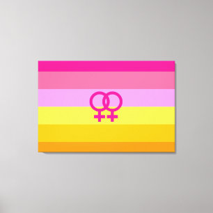 Impressão Em Tela Lésbica Dawn Pride WLW