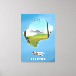 Impressão Em Tela Lesoto África do Sul - poster de Esqui