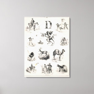 Impressão Em Tela Letra D de uma cartilha alfabética, 1832