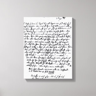 Impressão Em Tela Letra de Mozart a seu pai, o 5 de abril