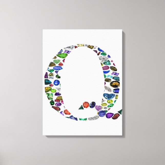 Impressão Em Tela Letra inicial Q (Frente)