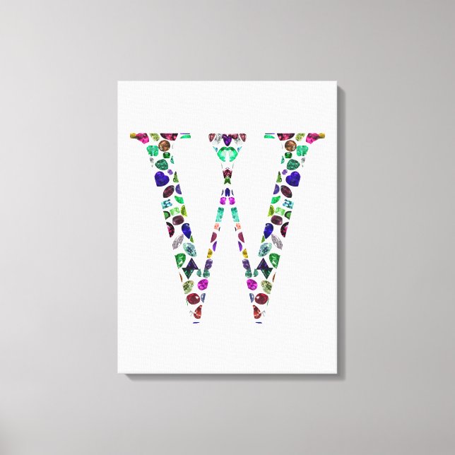 Impressão Em Tela Letra inicial W (Frente)