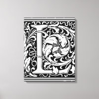 Letra L Monograma Medieval Art Nouveau