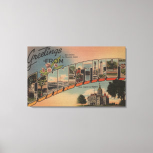 Impressão Em Tela Letra ScenesConnecticut de ConnecticutLarge