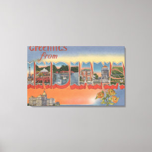 Impressão Em Tela Letra ScenesIndiana de IndianaLarge