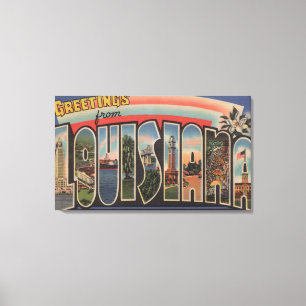 Impressão Em Tela Letra ScenesLouisiana de LouisianaLarge