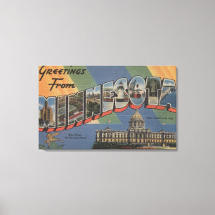 Impressão Em Tela Letra ScenesMinnesota de MinnesotaLarge