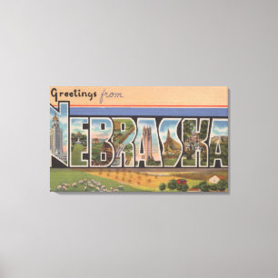 Impressão Em Tela Letra ScenesNebraska de NebraskaLarge