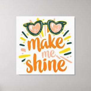 Impressão Em Tela Letra Sunny Summer Shine
