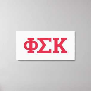 Impressão Em Tela Letras da Phi Sigma Kappa