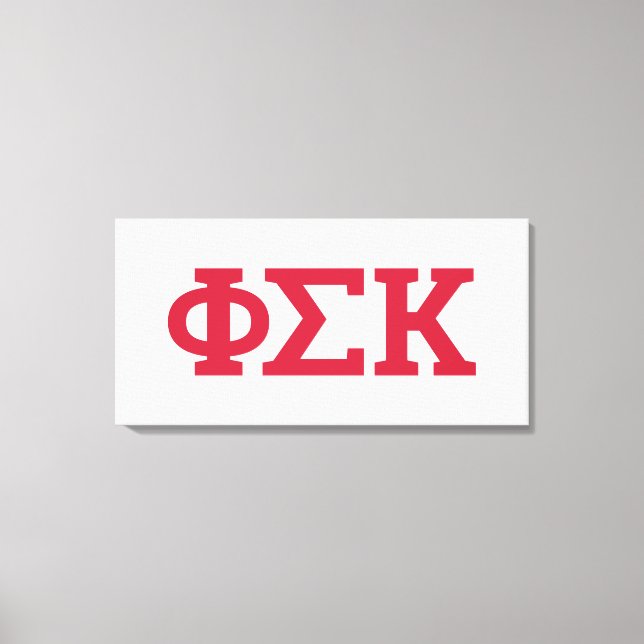 Impressão Em Tela Letras da Phi Sigma Kappa (Frente)