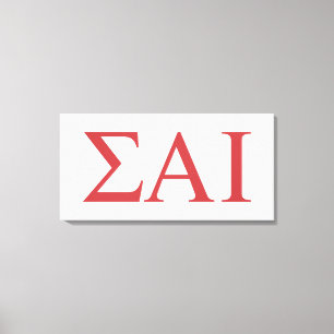 Impressão Em Tela Letras Gregas Sigma Alpha Iota