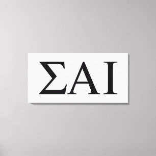 Impressão Em Tela Letras Gregas Sigma Alpha Iota