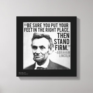 Impressão Em Tela Letreiro de Lona Lincoln & Stand Firm