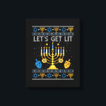 Impressão Em Tela Let's Get Lit Chanukah Hanukkah Funny Christmas Ug<br><div class="desc">This is a great gift for your family,  friends during Hanukkah holiday. They will be happy to receive this gift from you during Hanukkah holiday.</div>