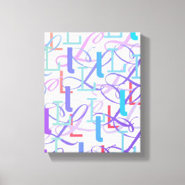 Impressão Em Tela Letter Confetti "L"