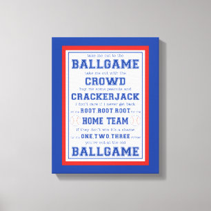Impressão Em Tela Leve-me para o jogo de bola, Baseball