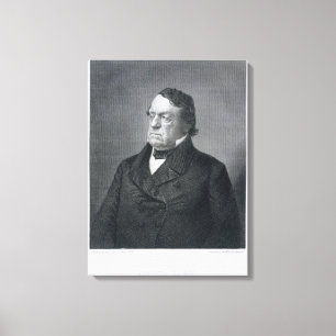 Impressão Em Tela Lewis Cass, gravado por William G. Jackman (fl.c.1