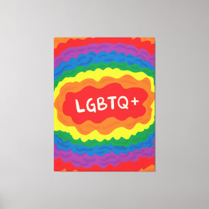 Impressão Em Tela LGBT+orgulho. rainha, cor do arco-íris.