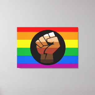 Impressão Em Tela LGBTQ PRIDE (POC Fist Pride)