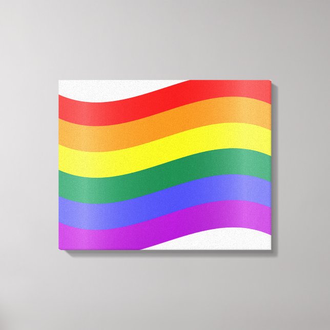 Impressão Em Tela Lgbtq Rainbow (Frente)
