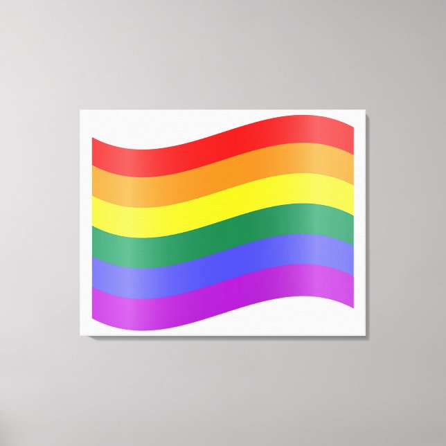 Impressão Em Tela Lgbtq Rainbow (Frente)
