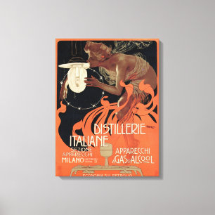 Impressão Em Tela Licor italiano de Nouveau da arte do vintage da