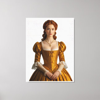 Impressão Em Tela Lienzo Sumérgete en la elegancia vestido dorado