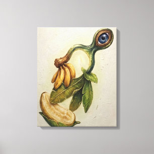 Impressão Em Tela Lienzo surrealista Olho de banana