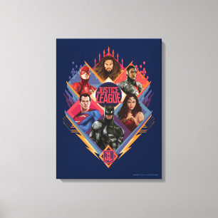 Impressão Em Tela Liga da Justiça  Crachá Diamond Hatch Group