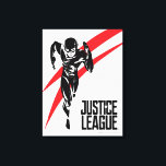 Impressão Em Tela Liga da Justiça | Flash executando o Noir Pop Art<br><div class="desc">Veja este desenho estilizado preto-e-branco do The Flash da Liga da Justiça enquanto ele corre em alta velocidade. Este gráfico inspirado na pop é acentuado por traços vermelhos atrás do Flash.</div>
